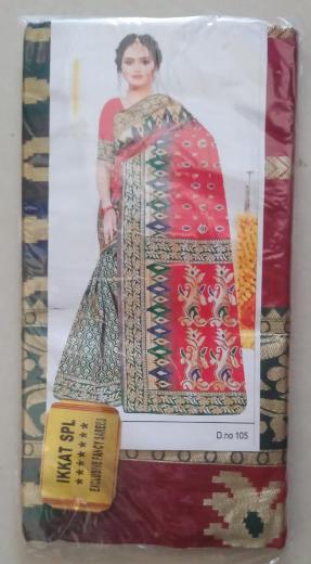 Ikkat Spl saree thumbnail 1